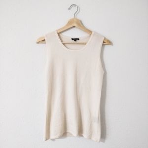 Pure Amici Cashmer Cream White Tank Top Undershirt